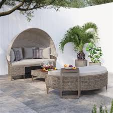 New review for lowe's in canada. Ove Decors Bottega Wicker Multi Configuration Outdoor Daybed With Cushions And Beige Aluminum Frame 4 Pieces 29pdb Bo1a30 Br2zl Rona