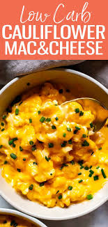 This Low Carb Cauliflower Mac And Cheese Is A Tasty Keto Spin On A Classic Mac A Low Calorie Side Dishes Low Calories Vegetarian Low Calorie Vegetarian Recipes