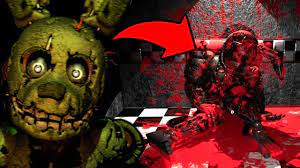 His first appearance was in fnaf 3 Springtrap Secret Raum Creepy Night At Freddys Youtube