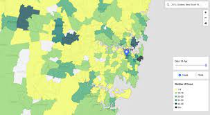 Interactive graphics with key numbers, border closures Nsw Health Has Launched An Interactive Heat Map Of Infection Hotspots By Postcode