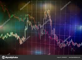 forex trading graph and candlestick chart suitable for