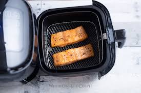Healthy Air Fryer Salmon Recipe With Little Oil White On