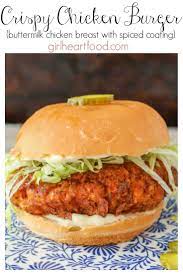 Buttermilk Fried Crispy Chicken Burger Recipe Chicken Burgers Recipe Crispy Chicken Burgers Chicken Burgers
