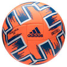 To hit the ball or move a football player to the right place just click on it with the left mouse button and, without releasing, move the cursor to the right direction, then release the mouse button to complete the action. Adidas Football Uniforia Club Ball Euro 2020 Solar Orange Glow Blue White Www Unisportstore Com