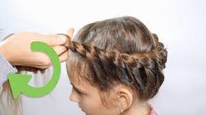 This should work on even shoulder length hair! 3 Ways To Make A Crown Braid Wikihow