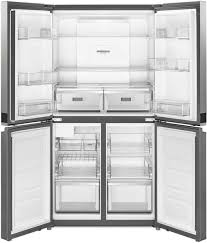 French door refrigerator added conveniences. Whirlpool 19 4 Cu Ft 4 Door French Door Counter Depth Refrigerator With Flexible Organization Spaces Fingerprint Resistant Stainless Finish Wrqa59cnkz Best Buy