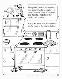 Safety In The Kitchen Colouring Pages Kitchen Safety Teaching Safety Lab Safety
