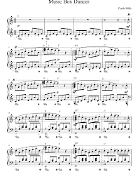 Print And Download In Pdf Or Midi Music Box Dancer Frank Mills Free Sheet Music For Piano Made By Practical Sheet Music Piano Sheet Music Music Box