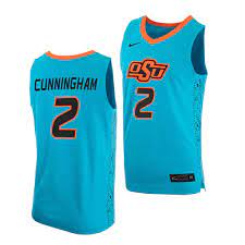 Shop the player collection now! Oklahoma State Cowboys Cade Cunningham Jersey College Basketball 2021 Jersey Blue