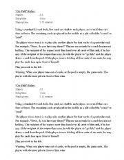 In unison, each player reveals the top card of their deck—this is a battle—and the player with the higher card takes both of the cards played and moves them to their stack. Go Fish Card Game Rules Esl Worksheet By Ferlaffitte