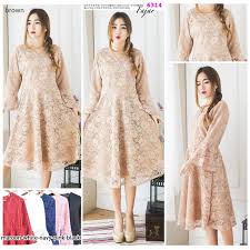 Berikut ini beberapa tips memilih model dress brokat kombinasi buat pesta yang ampuh tutupi perut buncit. Geniko Dress Design Dress Brokat Modern 2019