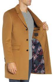 Yecara double breasted peaked lapel coat, brown camel. Ted Baker London Swish Wool Cashmere Overcoat Nordstrom Rack