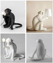 Check out our monkey nursery lamp selection for the very best in unique or custom, handmade well you're in luck, because here they come. Seletti Sitting Monkey Table Light Led Lamp Black Or White