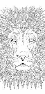 Printable lion adult coloring page. Pin On Adult Coloring