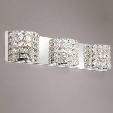 Cesenna 25 1 2 Wide Crystal 3 Light Bath Vanity Light X0368 Lamps Plus Crystal Bathroom Lighting Vanity Lighting Bath Vanity Lighting