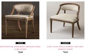 Restoration Hardware Swedish Demi Lune Chair Copycatchic Luxury Office Chairs White Leather Dining Chairs World Market Chair