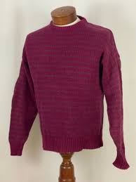 Original penguin men's crew neck sweater jumper top fine knit syrah red m new. Red Teal Cotton Crewneck Sweater Medium Blue Knit Geo Gem