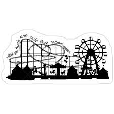 Maybe I Like This Roller Coaster Maybe It Keeps Me High Lyrics Rollercoaster Sticker By Delayney793 In 2020 Jonas Brothers Roller Coaster Macbook Wallpaper