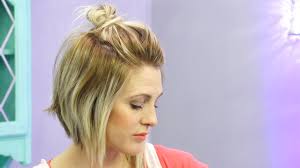 By the way, you can wear a half man bun when you just begin to grow out your locks since it is easier to make and wear. How To Do A Half Up Messy Bun With Short Hair Hack Youtube