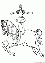 coloriage equilibriste sur son cheval a imprimer dans les horse coloring pages animal books de flocon neige gratuit