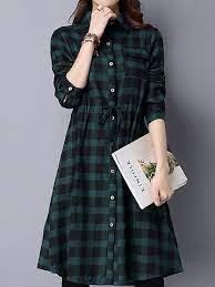 Maybe you would like to learn more about one of these? Femme Basique Mi Long Mince Chemise Robe Tartan Col De Chemise Automne Vert L Xl Xxl Manches Longues De 6881148 2021 A 28 74