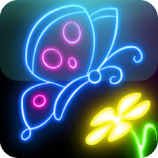 Glow Draw The Best Android Drawing App For Kids Glow Draw Is Particularly Designed For Kids With Super Eas Drawing For Kids Neon Painting Pictures To Draw