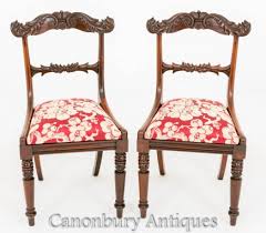 Regency Dining Chairs Mahogany Walnut Antique Dining Chairs