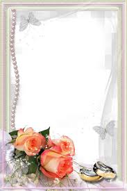 Beautiful Transparent Wedding Photo Frame With Rings And Roses Wedding Frames Flower Frame Framed Wedding Photos
