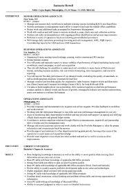 Operations Associate Resume Samples Velvet Jobs