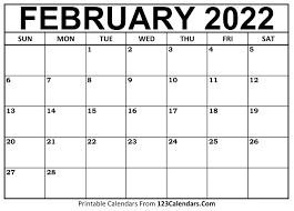 Having a proper time list increases the chances of being successful for any person. Printable February 2022 Calendar Templates 123calendars Com