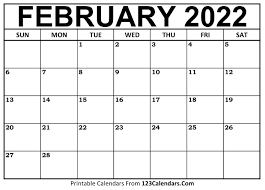 Printable 2021 february calendar image is also provided for free download. Printable February 2022 Calendar Templates 123calendars Com