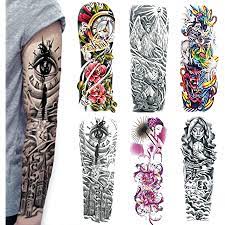 Tattoo maker app 2.2.1 update. Temporare Arm Tattoos Extra Grosse Fake Tattoo Fur Manner Und Frauen Korper Kunst Erwachsene Wasserdichte Aufkleber 6 Stuck 4 Amazon De Beauty
