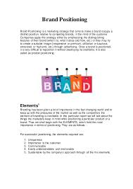How to define your brand positioning? Marketing Brand Positioning
