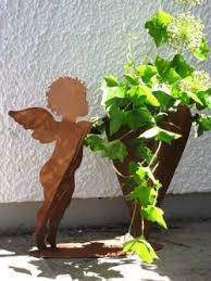 Edelrost Dekoration Im Garten Angels Garden Dekoshop Gartenprodukte Edelrost Garten