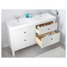 Ikea bathroom vanities, financial savings are important and so are beautiful decorations. Hemnes Odensvik Sink Cabinet With 4 Drawers White Runskar Faucet 56 1 4x19 1 4x35 Ikea