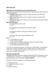 While this law specifically applies to ideal gases, most gases approximate the ideal gas law under most conditions. Ideal Gas Law Docx Gases Mole Unit