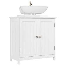 Bathroom Vanity Under Sink Cabinet Space Saver With Double Doors And Adjustable Shelves White Amazon Com Sink Cabinet Adjustable Shelving Bathroom Vanity