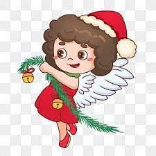 Little Curly Christmas Angel Holding A Sprite Mistletoe Curly Hair Christmas Png Transparent Clipart Image And Psd File For Free Download In 2021 Christmas Angels Cartoon Styles Christmas Tree Background