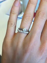 Is My Wedding Band Overpowering My E Ring Show Me Your 7 Stone Wedding Bands Weddingbee Diamond Wedding Bands Big Wedding Rings Wedding Ring Bands