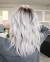 Shoulder Length Ombre Platinum Blonde Hair