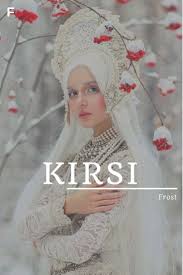 Meanings and origins, popularity, pronunciations, sibling names, surveys.and add your own insights! Kirsi Bedeutet Frost Finnische Namen K Babynamen K Babynamen Weibliche Namen Babynamen B Unique Baby Names Strong Baby Names Female Character Names