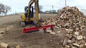 Mini Excavator With Wood Splitter Wood Splitter Mini Excavator Log Splitter