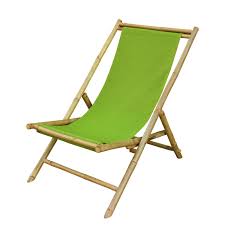 Statra Folding Bamboo Canvas Relax Sling Chair Folding Beach Chair Beach Chairs Sling Chair