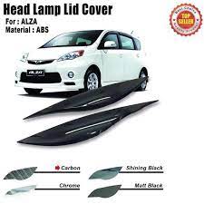 Maka rm 190 x 3 hari lafiy car rental cawangan shah alam. Perodua Alza Headlamp Eyelid Carbon Cover Crazy Cool Easy Install Long Lasting Auto Accessories On Carousell