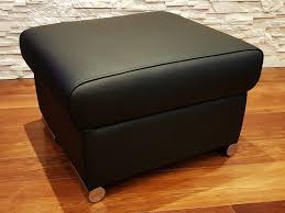 schwarz echt leder hocker sitzhocker fusshocker sitzwurfel 60x55 polsterhocker ebay polsterhocker fusshocker sitzhocker