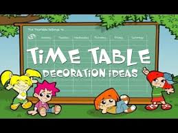 Time Table Decoration Ideas