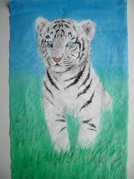 White tiger cubs wallpapers images photos pictures backgrounds. Baby White Tiger Painting By Jian Hua Li