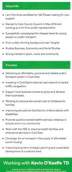 Leaflet From James O Connor Fianna Fail Cork East Ge2020 Irish Election Literature