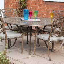 All outdoor spaces have their. Metal Garden Dining Table Round 137cm Azur Coated Aluminium