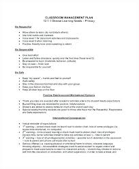 Classroom Behavior Plan Template Barrest Info